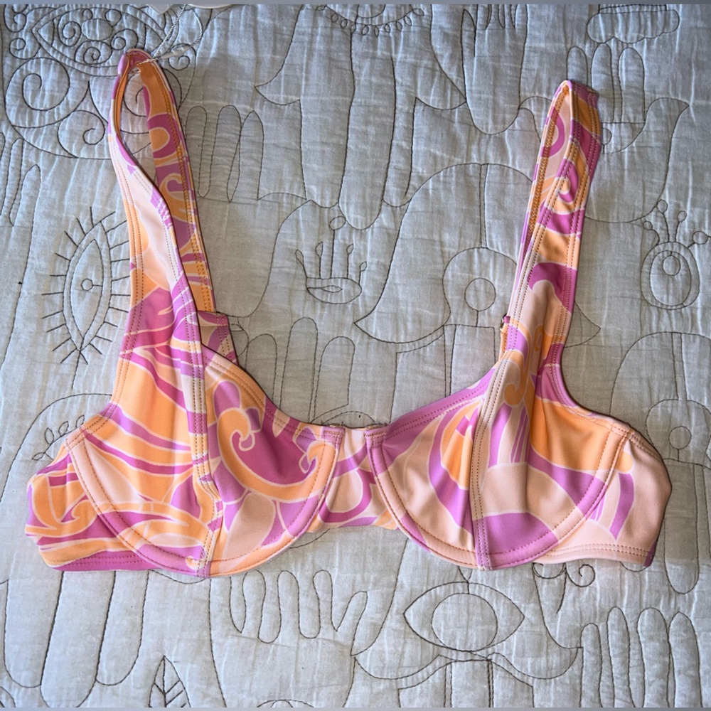 Kulani Kinis Pink and Orange Bikini Top